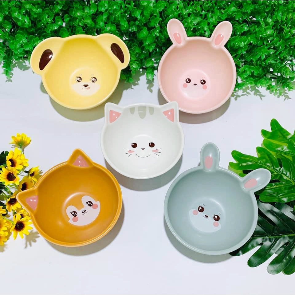 Bát ăn dặm cho bé hình hoa quả động vật cute đáng yêu dung tích 30- 350ml chất liệu gốm sứ cao cấp Minababyvn