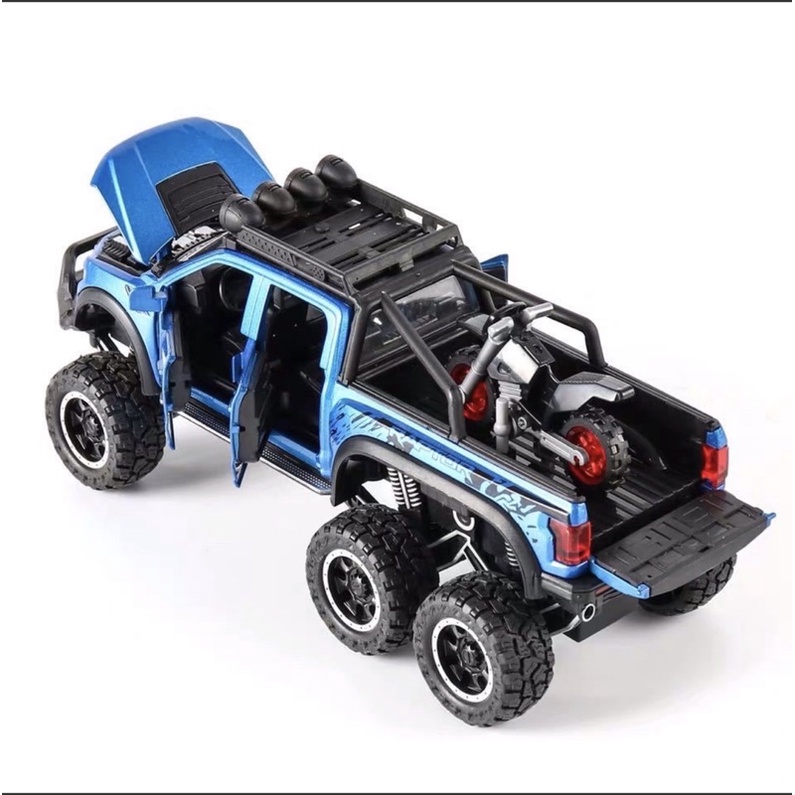 MÔ HÌNH SIÊU XE FORD BÁN TẢI 6x6 KÈM XE MÁY LEGO SIÊU ĐẸP