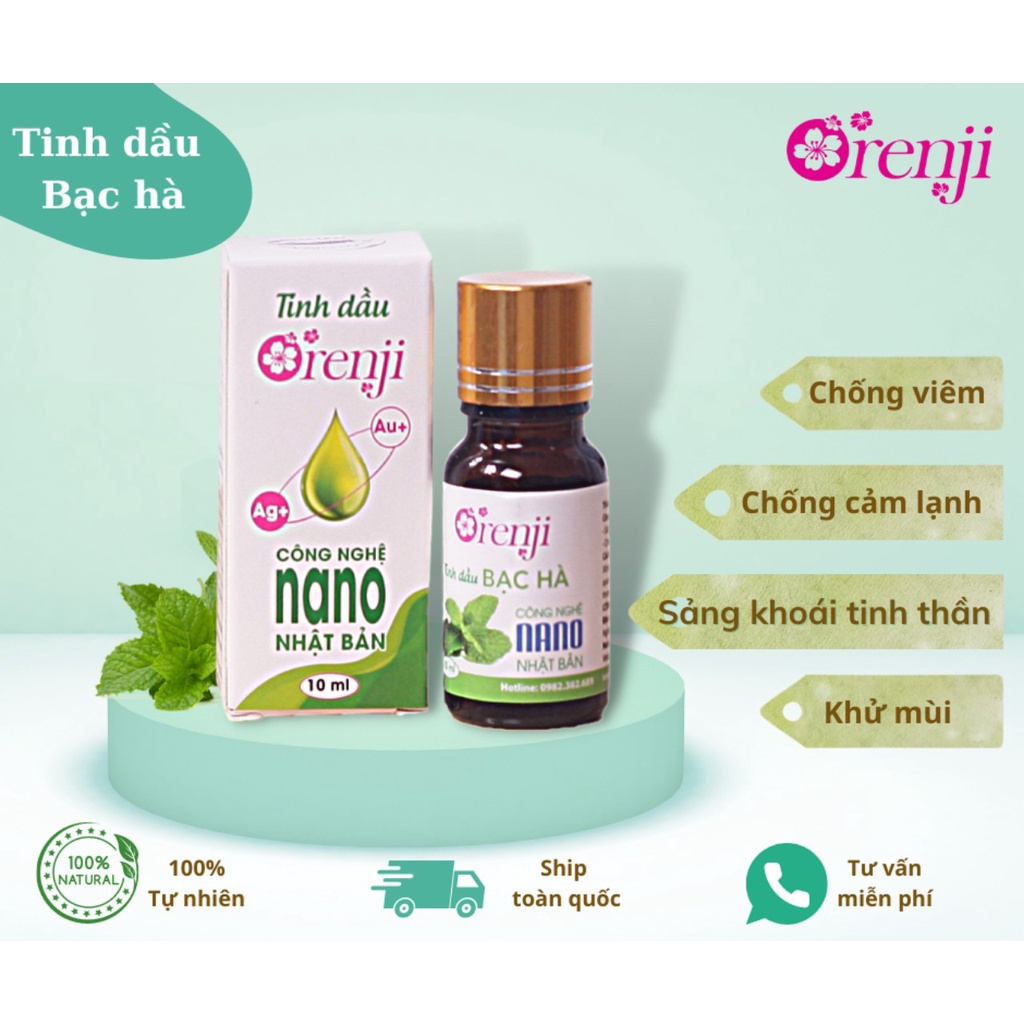Tinh dầu thiên nhiên Orenji lọ 10ml dùng cho máy khuếch tán, thơm phòng.