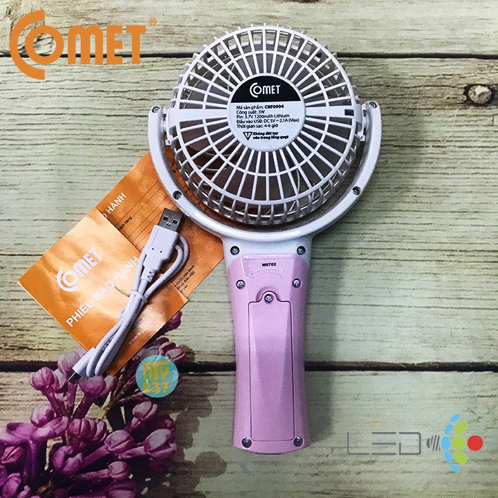 Quạt sạc cầm tay Comet CRF0904 sạc USB (xanh,hồng) | BigBuy360 - bigbuy360.vn