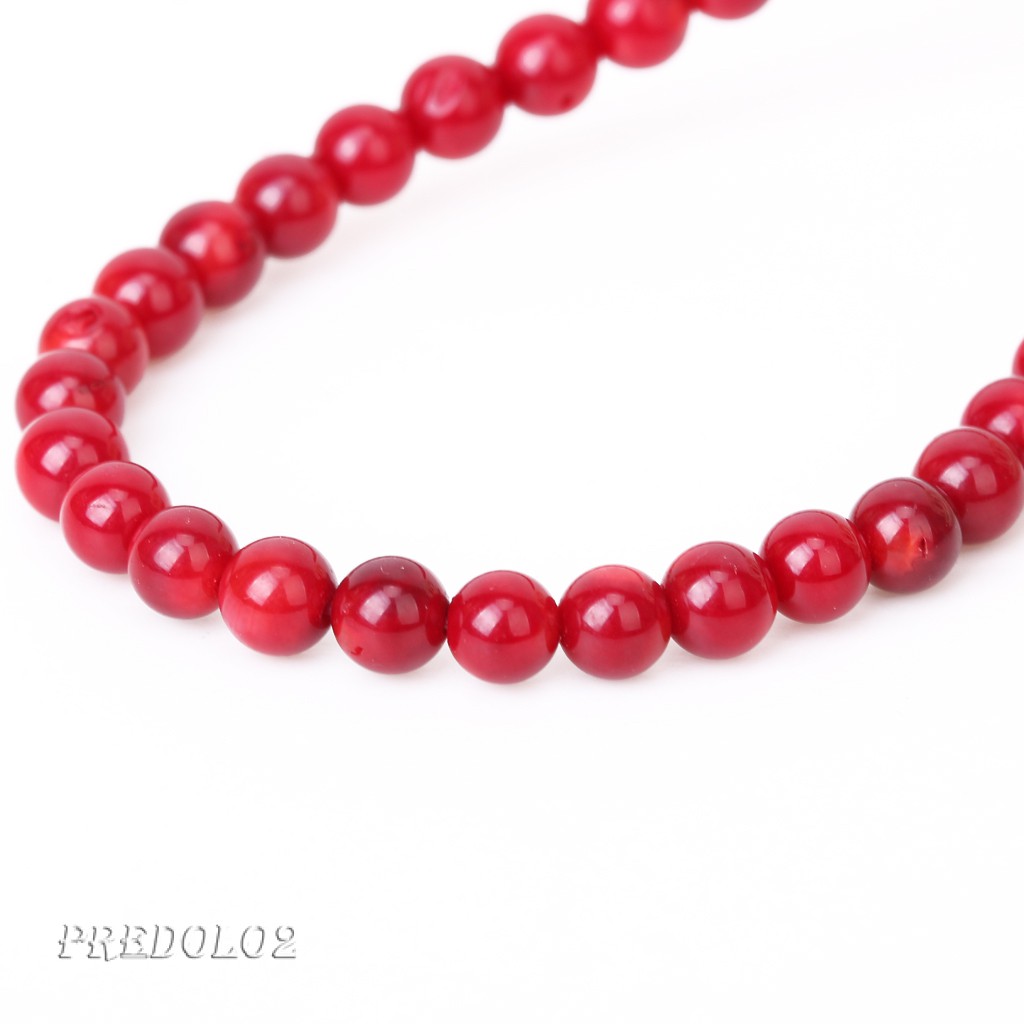 4mm Natural Red Coral Round Loose Beads Strand 15.5 Inch