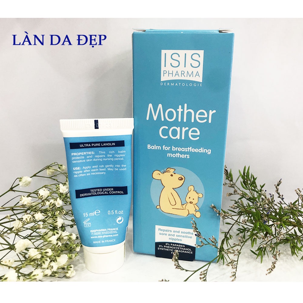 Kem dưỡng môi Isis Pharma Mother Care dưỡng môi giảm khô môi dưỡng ẩm cho mẹ ngừa rạn da sau sinh tuýp 15ml