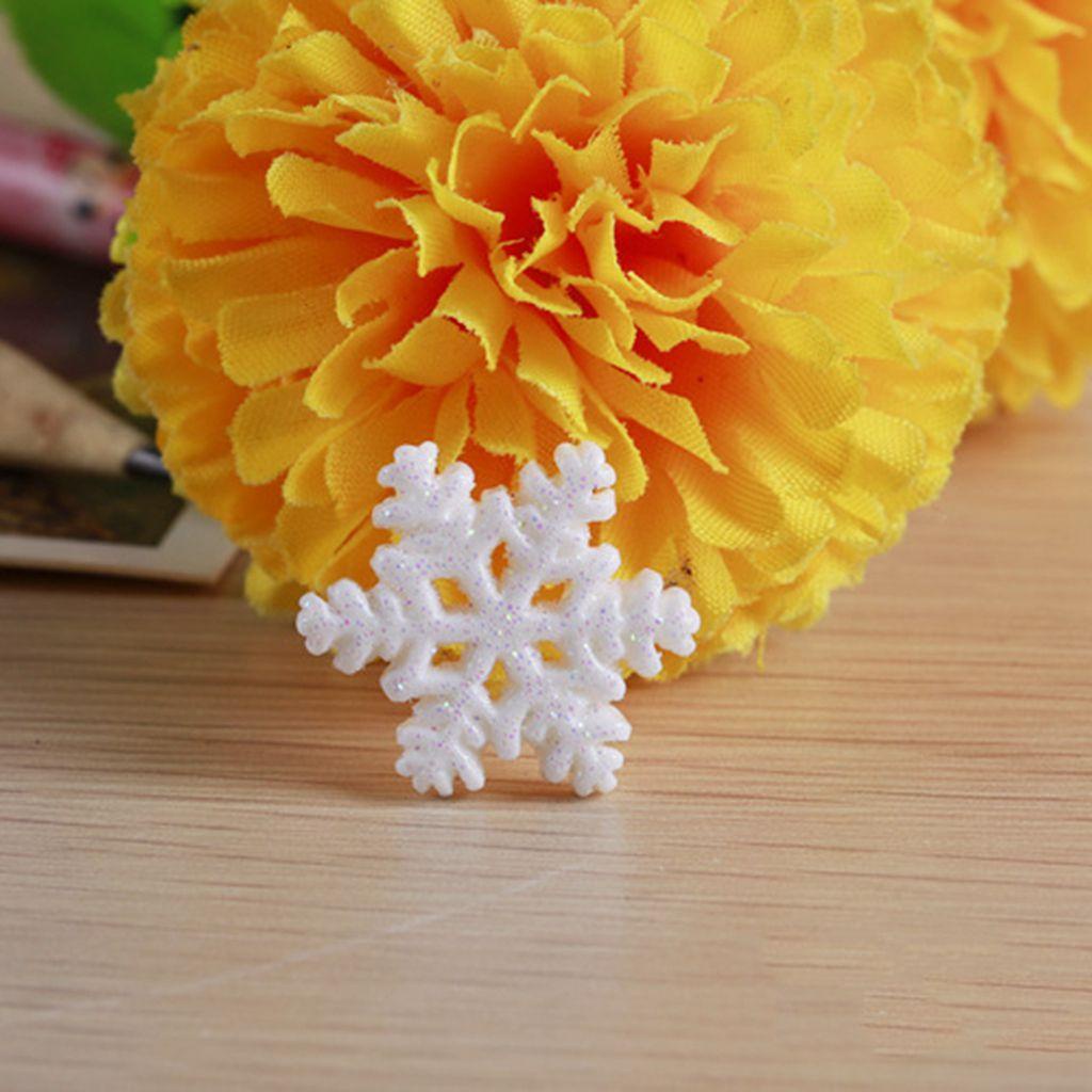 Phụ Kiện Trang Trí Giáng Sinh Mini Màu Trắng Ngà Lấp Lánh DIY