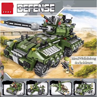 Lắp ráp xếp hình 6651 : Xe tank