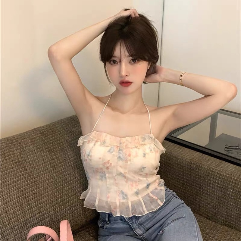 Áo Yếm Nữ In Hoa Gợi Cảm Hợp Thời Trang