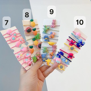 SET 10 DÂY CHUN BUỘC TÓC NGỘ NGHĨNH ĐÁNG YÊU CHO BÉ