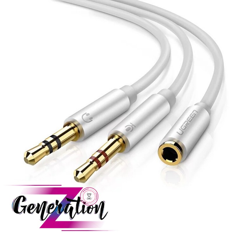 Cáp Gộp Headphone &amp; Mic 3.5 Male To Female UGREEN