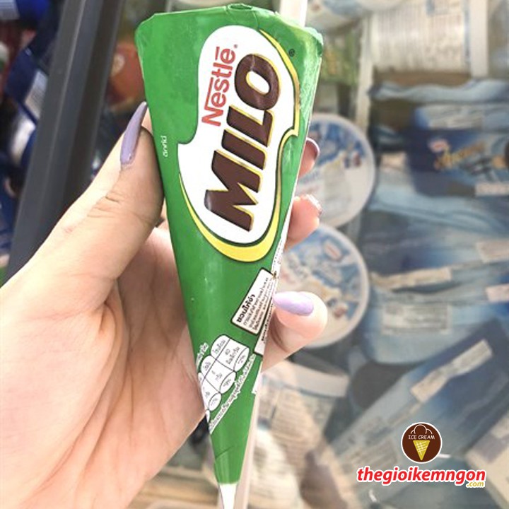 Kem ốc quế socola Nestle Milo Medium Cone 46g