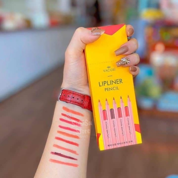 Chì kẻ môi Vacosi / Bút chì định hình viền môi bền màu Vacosi Natural Studio LipLiner