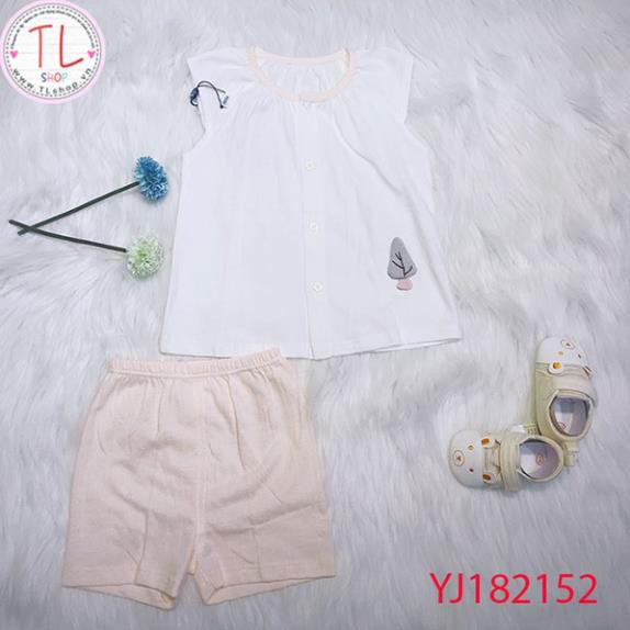 Thời trang trẻ em - Áo cổ tròn cài nút đính cây lạ mắt– Quần áo bé trai - Bộ bé trai - Quần áo bé gái - Bộ bé gái