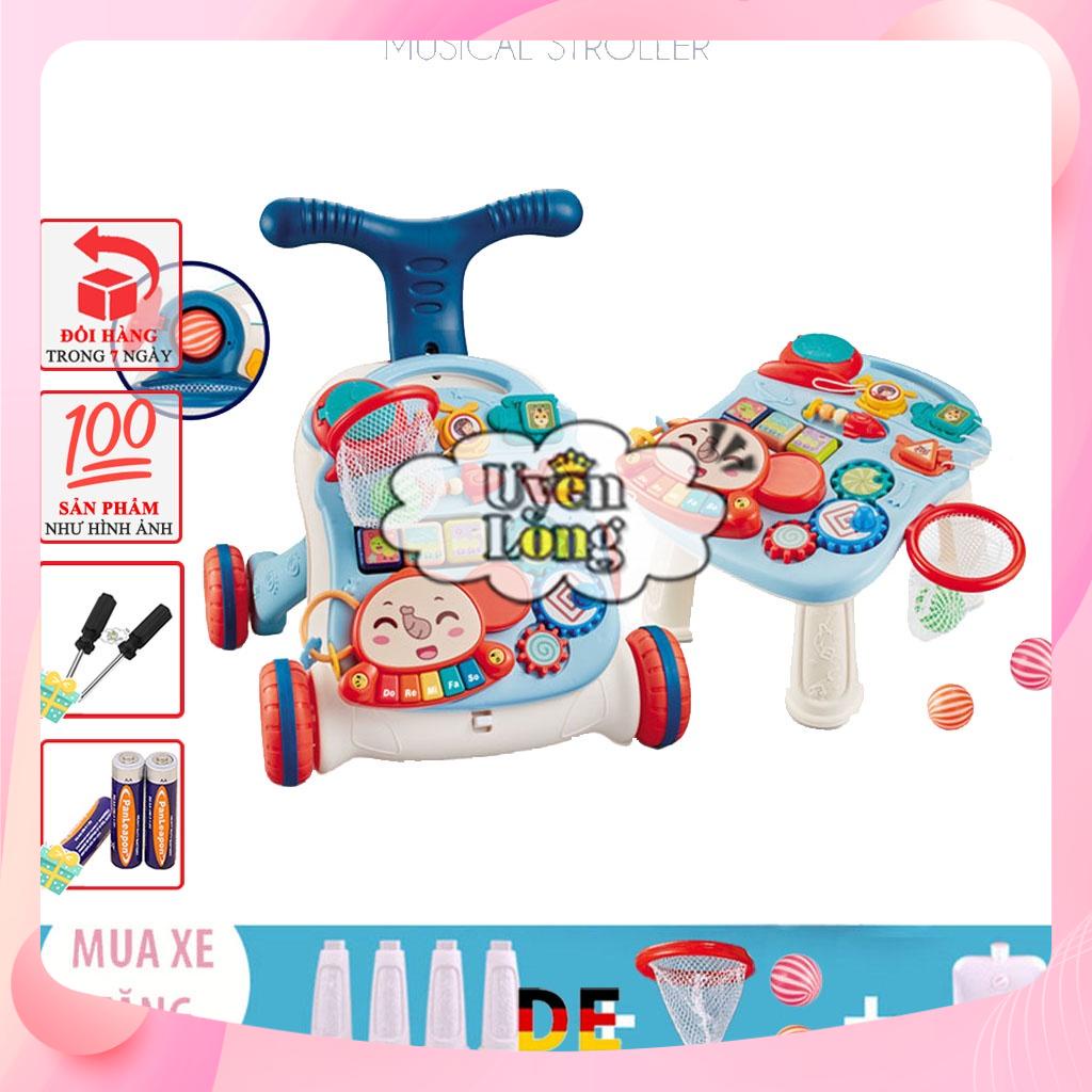 Xe Tập Đi Đa Năng Mẫu Mới, Bản Tiếng Anh,Điều Chỉnh Độ Cao,Tốc Độ (Kèm Pin, Tô Vít, Lỗi 1 Đổi 1)