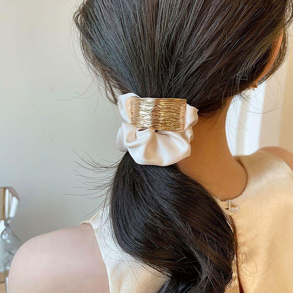 CLEOES Dây Cột Tóc Co Giãn Bằng Kim Loại Thời Trang Cho Nữ