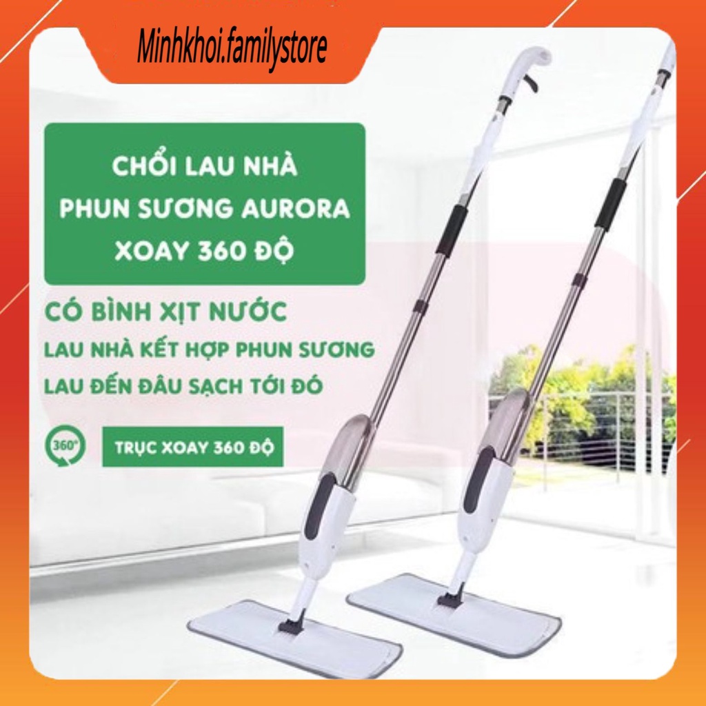 Cây lau nhà phun sương chổi lau nhà thông minh  có đầu xoay 360 độ tiện lợi [XẢ KHO CẮT LỖ]