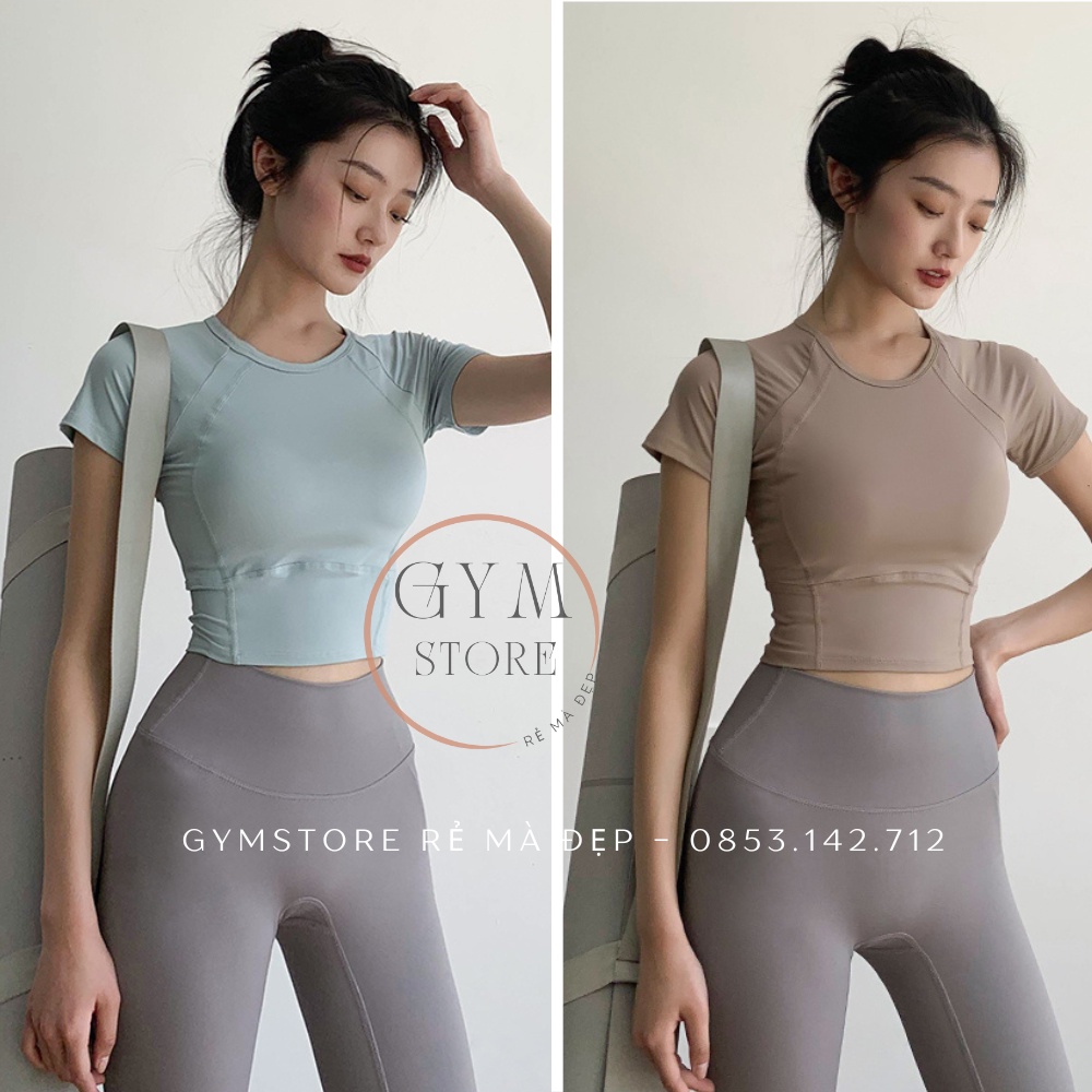 Áo Tập Gym Tập Yoga Nữ 805 Dáng Croptop Ôm Body, Vải Thun Lạnh Thông Thoáng Co Giãn Hút Mồ Hôi 𝐆𝐘𝐌𝐒𝐓𝐎𝐑𝐄