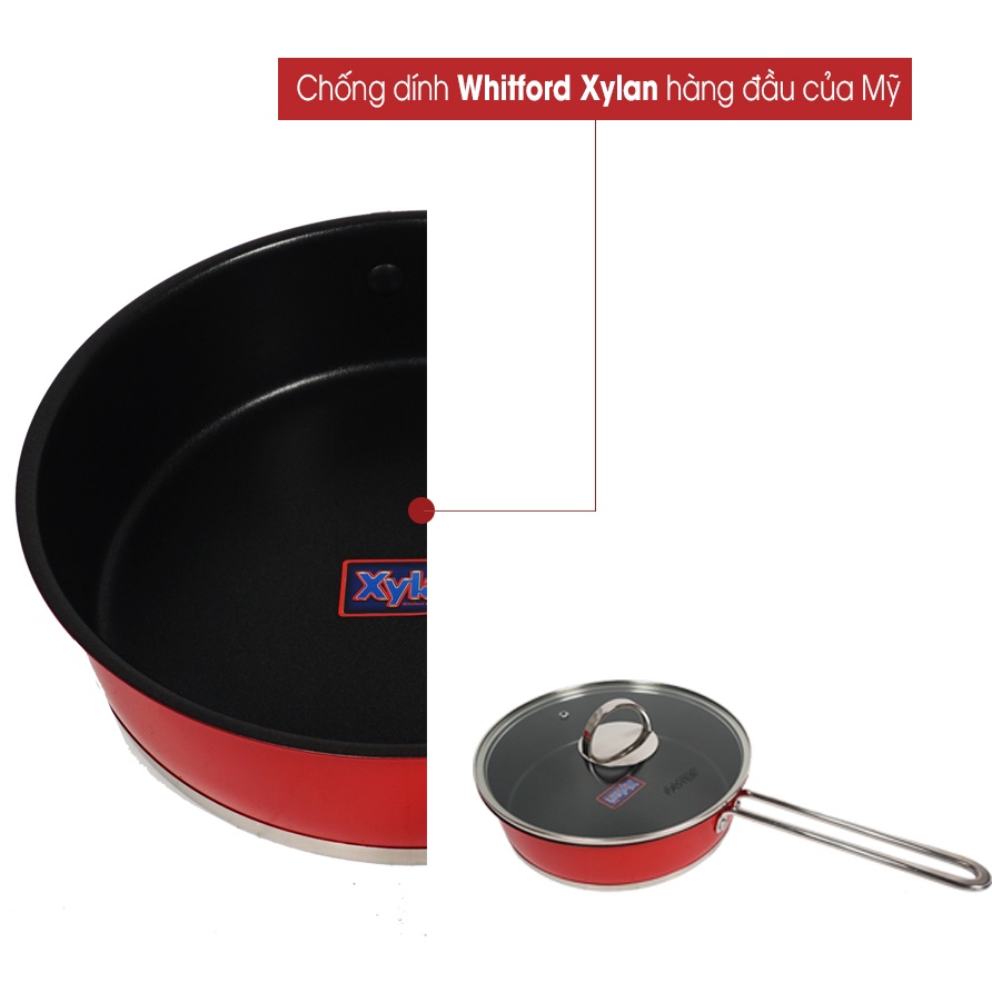 Bộ Nồi Chảo cao cấp Faster RUBY ✅ 5 món chuyên dụng cho bếp từ, inox 304