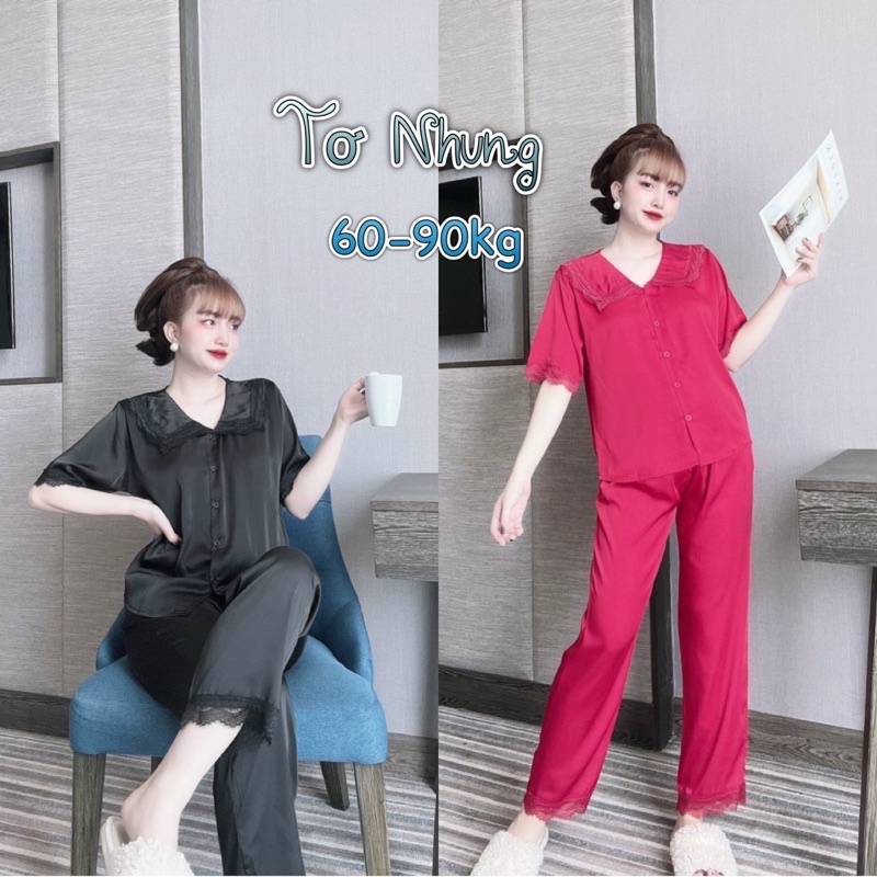 Đồ bộ Cổ sen bigsize phối 50-100kg mềm mịn