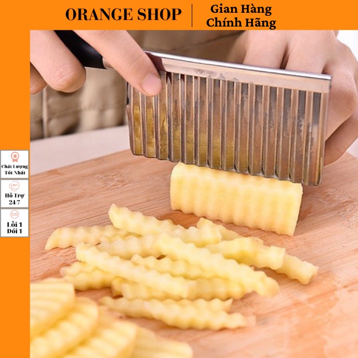 Dao cắt Rau củ quả Hình Sóng Nước Dụng cụ cắt rau củ quả tạo hình sóng nước đa năng Dao Cắt khoai tây chiên tạo hình