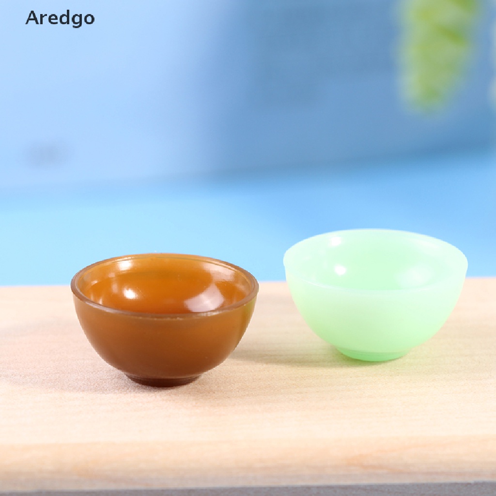Set 5 bát tròn tỉ lệ 1:12 trang trí nhà búp bê