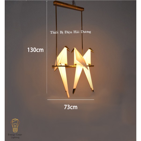 Đèn thả trang trí hiện đại hình chim cao cấp phong cách Origami ( 3 chim ) - Bảo hành 12 tháng