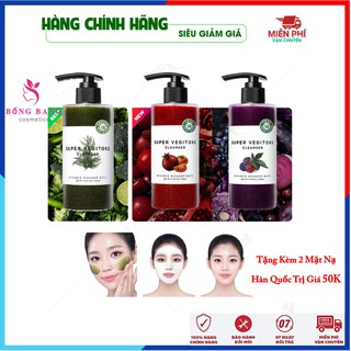 [Freeship-Chính Hãng Hàn Quốc] Sữa rửa mặt sủi bọt - Sữa rửa mặt trị mụn làm sạch trắng da thải độc rau củ quả 200ml