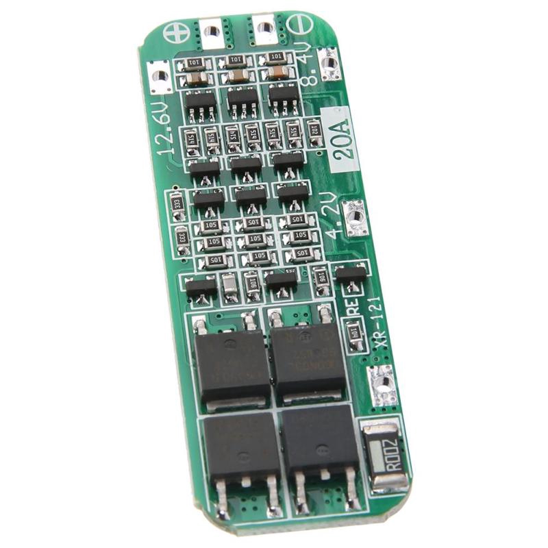 ujewndju 3S 12.6V 20A Lithium Battery Protection Board 18650 LiPo Cell BMS PCBAuto Recovery