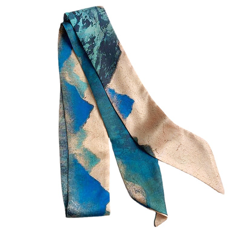 Only This Vòng Cài Tóc Dài Bằng Lụa Màu Xanh Lá Cây Qianlijiangshan Phong Cách Hàn Quốc Dễ Phối Đồ Cho Nữ