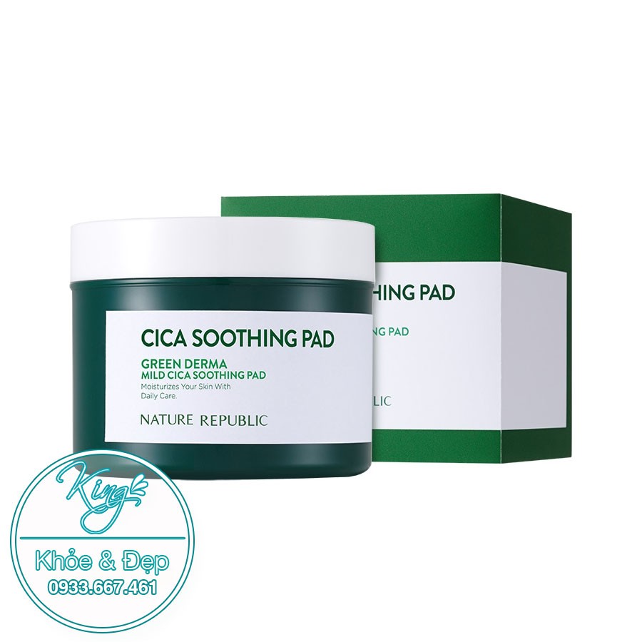 Nước Hoa Hồng Nature Republic Green Derma Mild Cica Soothing Pad