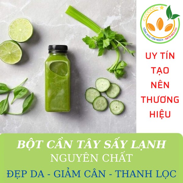 BỘT CẦN TÂY SẤY LẠNH, Bột Cần Tây Giảm Cân Nguyên Chất - Thanh lọc cơ thể, rau củ sạch 300gr