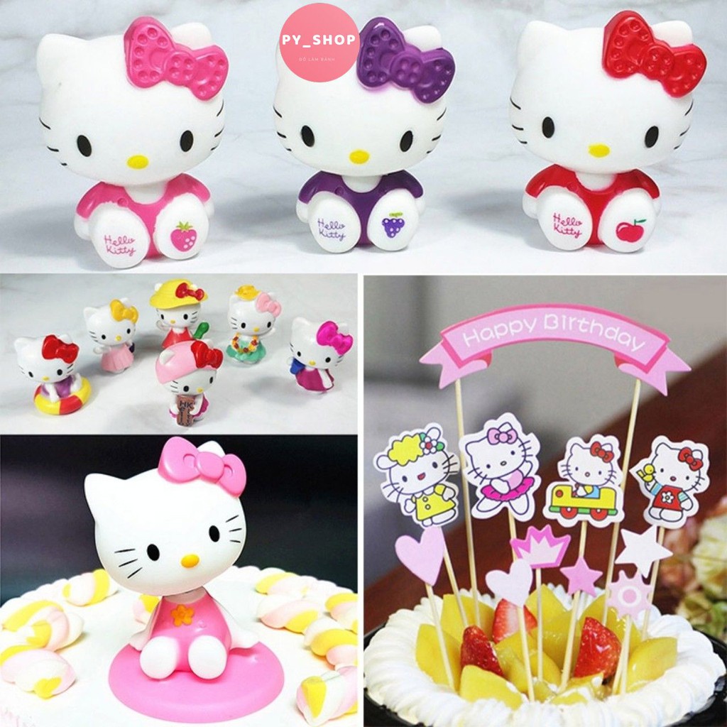 Mèo kitty tramg trí bánh kem (Giá 1 con), đồ chơi cho bé
