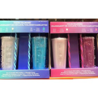 Set 2 ly đổi màu parker lane color changing tumbler 650ml - usa