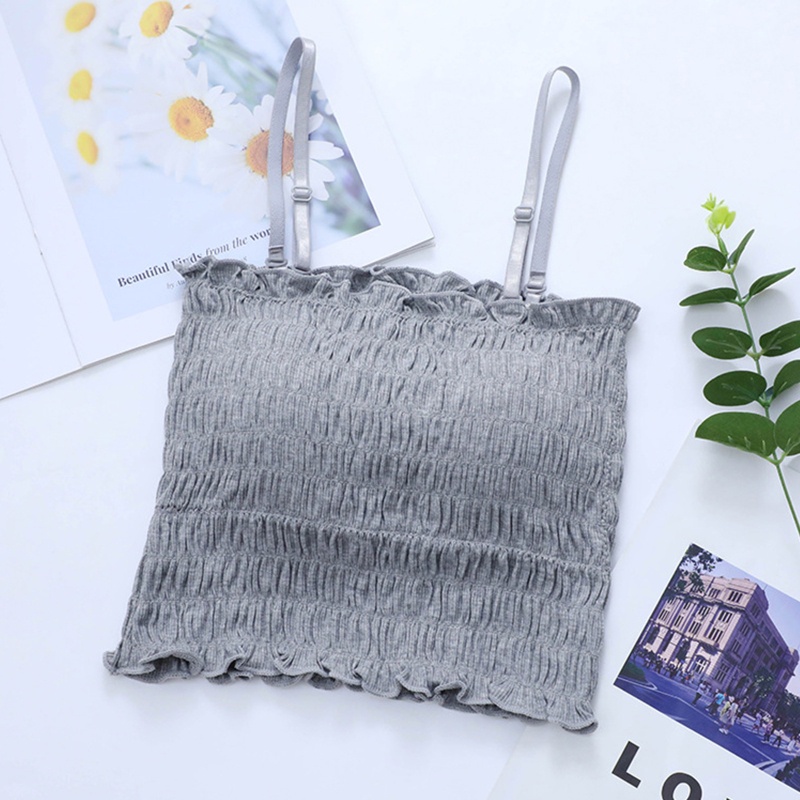 Áo Ngực Ống Nhún Bèo Thời Trang Đường Phố Quyến Rũ Cho Nữ