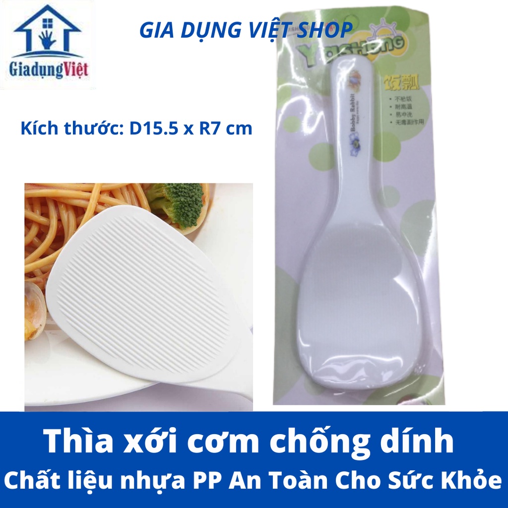 Thìa Xới Cơm, Vá Múc Cơm Chống Dính Nhựa PP Cao Cấp