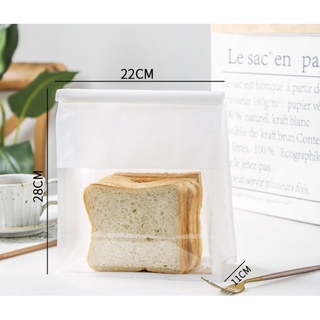  10 cái túi bánh mì ZIPLOCK trắng  28 x 22 x 11 cm  
