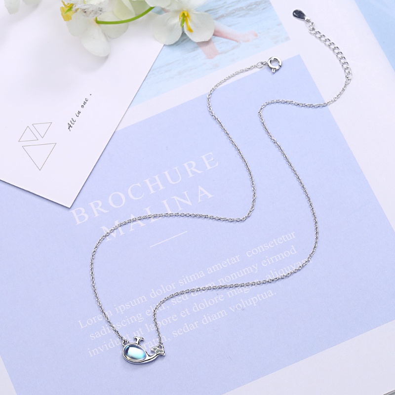 Vòng cổ cá voi nhỏ tươi mới của Hàn Quốc cho nữ Trang sức thời trang Vòng cổ tinh tế