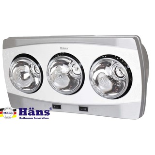 [Hàng chính hãng] Đèn sưởi công nghệ Đức 3 bóng treo Hans - H3B