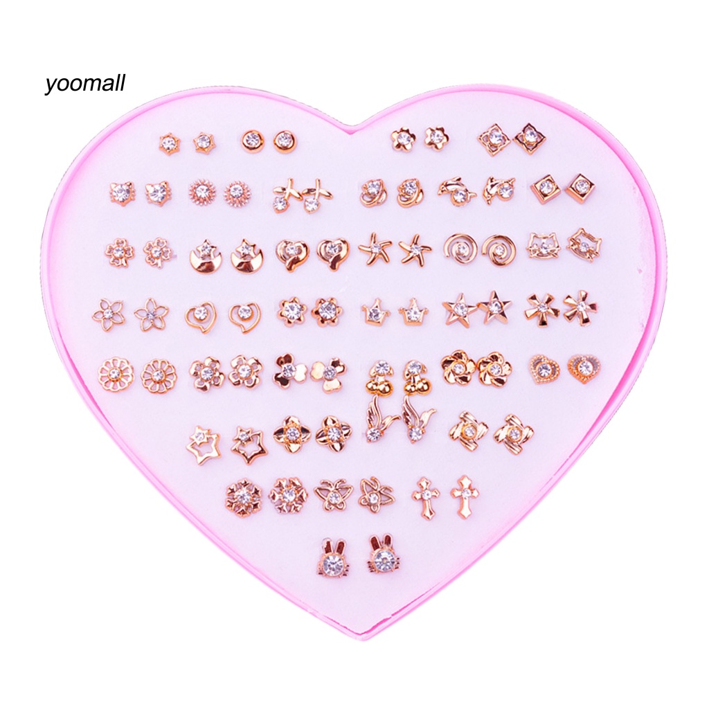 Set 36 Đôi Khuyên Tai Hình Động Vật Lấp Lánh