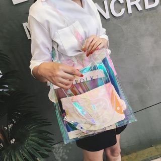 [Freeship 99k Toàn Quốc]Túi tote mono trong suốt (order 7-10 ngày)