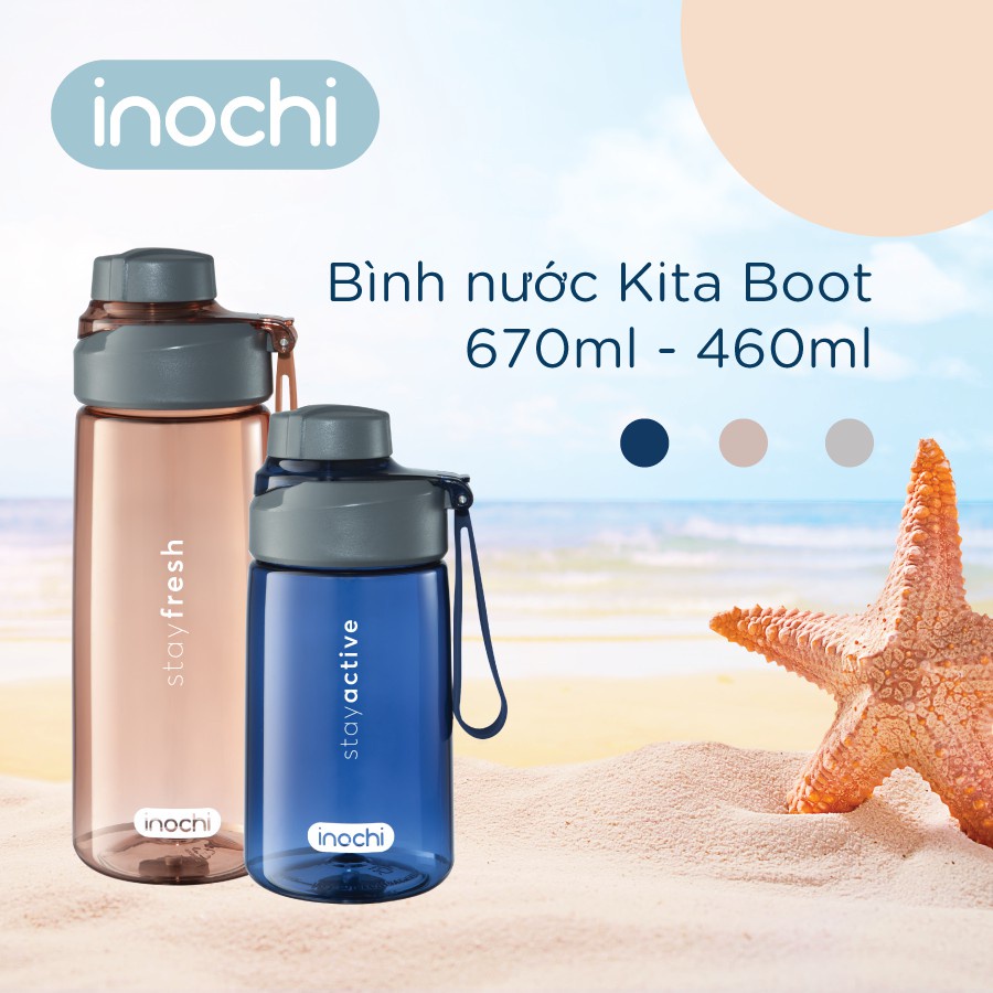Bình nước, bình đựng nước thể thao tập gym nhựa nguyên sinh kháng khuẩn Ag+ cao cấp Kita Boost 670ml | BigBuy360 - bigbuy360.vn