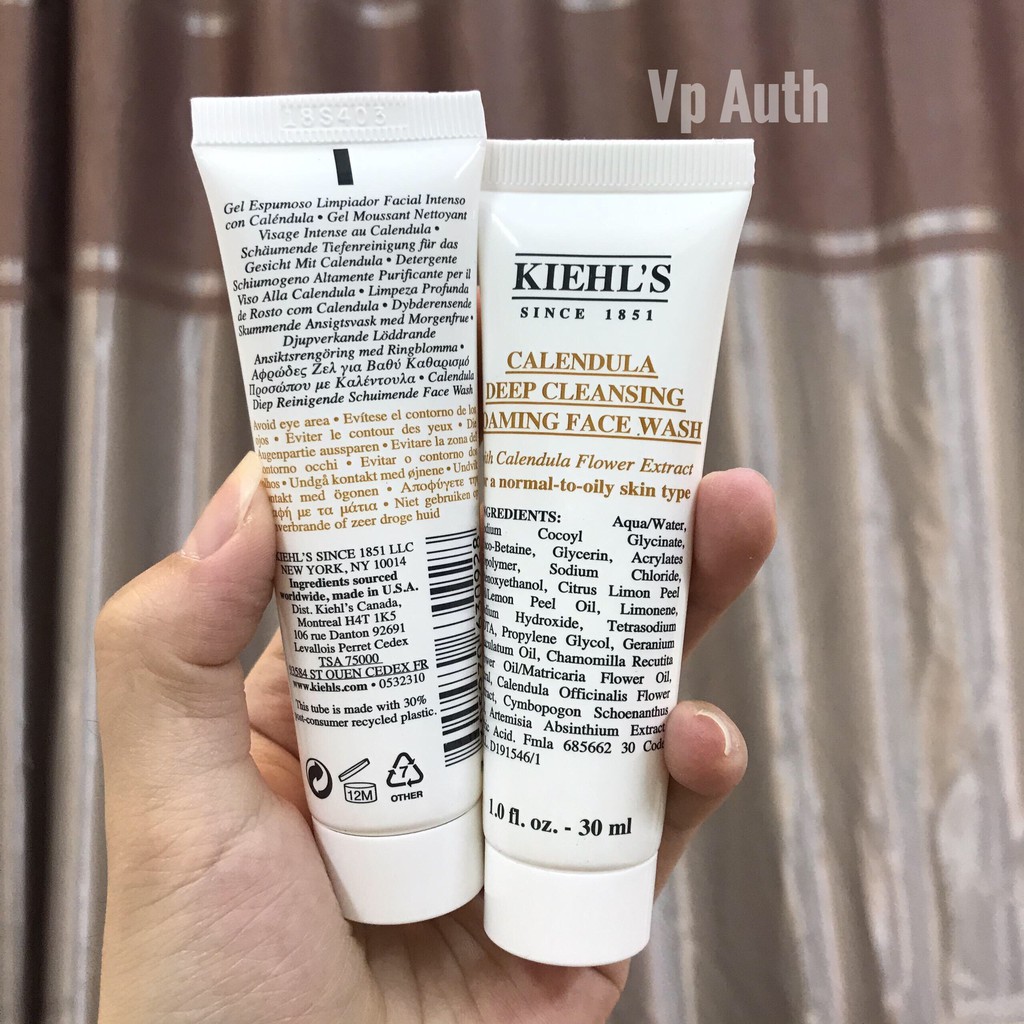 Kiehl's / Kiehls Sữa Rửa Mặt Hoa Cúc Calendula Deep Cleansing Foaming Face Wash mini 30ml