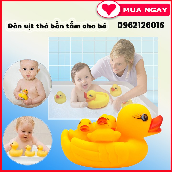 [Mã 12LSSALE giảm 100% đơn 50k] Vịt Thả Bồn Tắm Có Còi Chíp Chíp- Đồ Chơi Bồn Tắm Cho Bé