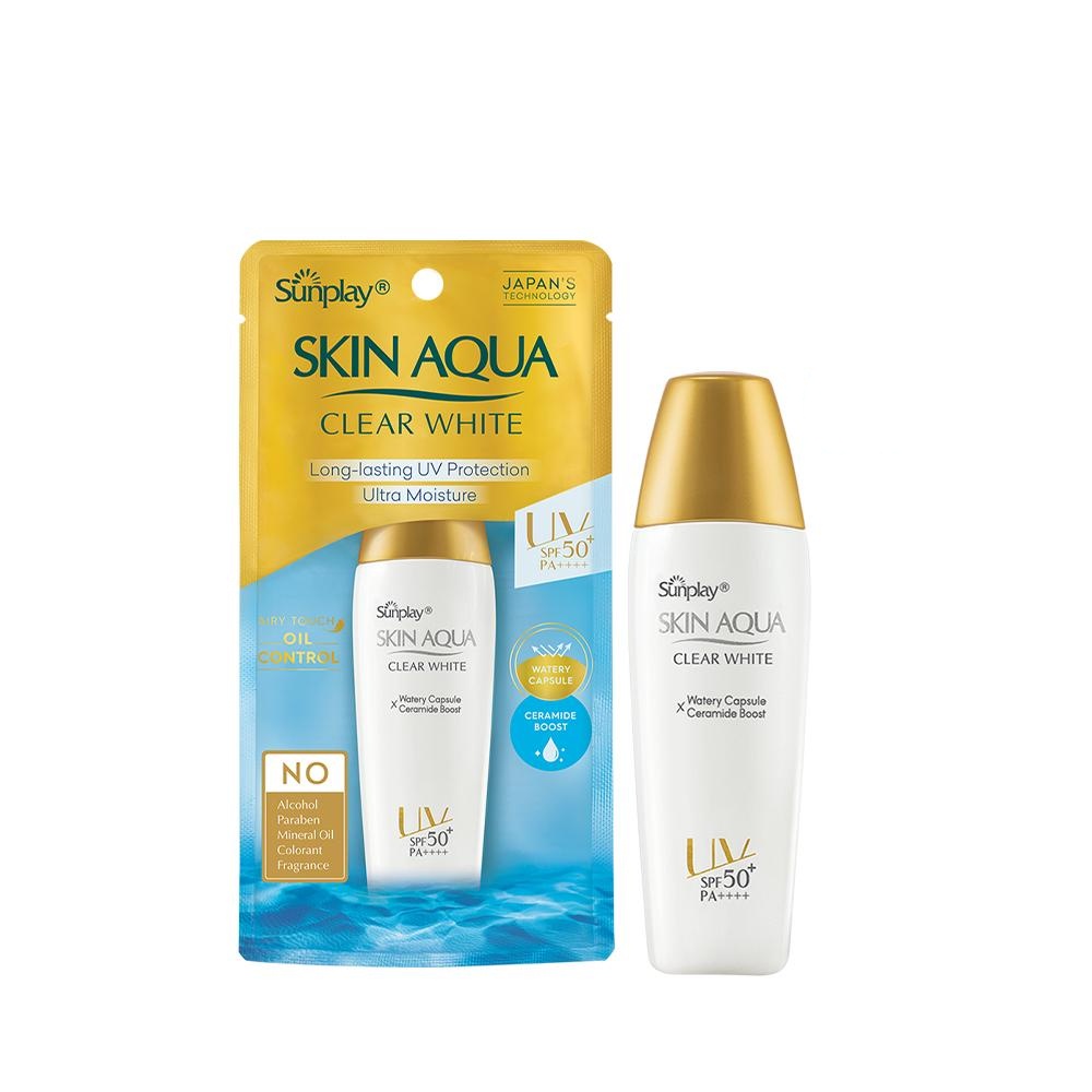 (Mẫu mới 2024) Sữa chống nắng hằng ngày dưỡng trắng Sunplay Skin Aqua Clear White SPF 50+ PA++++25g