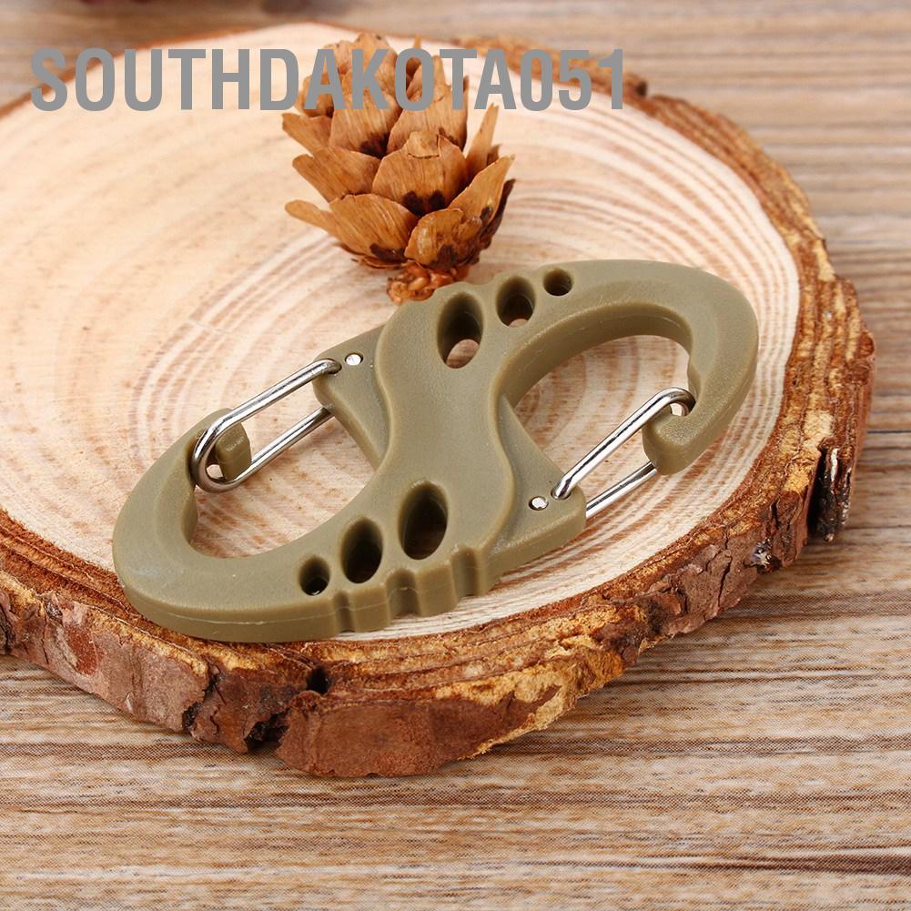 Móc carabiner hình chữ S với khóa đôi mini dành cho leo trèo