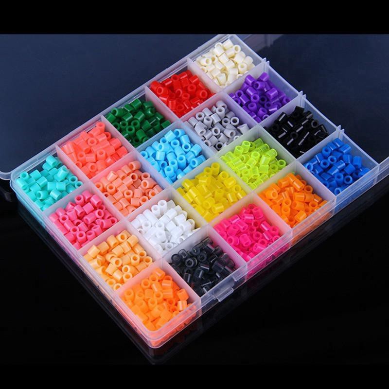 💥HÀNG CÓ SẴN💥 Trọn Bộ Hộp 2000 Hạt Nhựa Perler Beads Hama Beads Hạt Màu Kì Thú 5mm 20 màu 💥001559