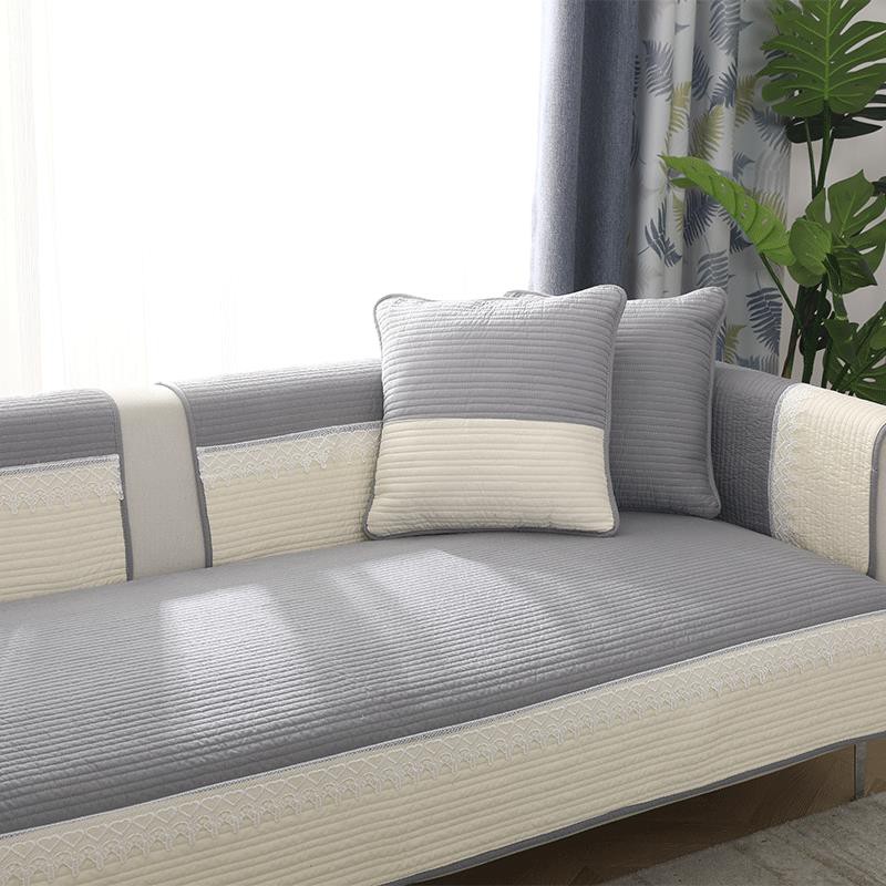 Vải cotton bọc ghế ngồi sofa 4 mùa hiện đại đơn giản phong cách Nordic