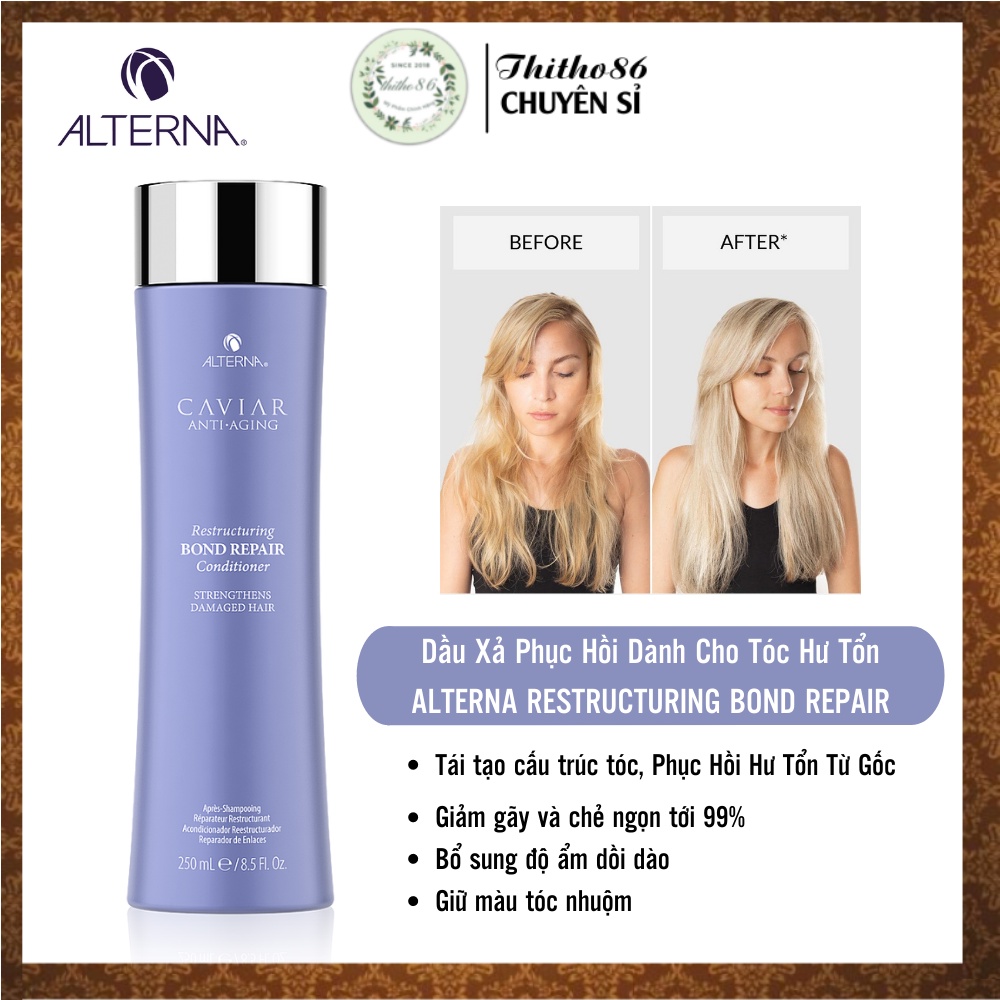 Dầu Xả Tái Tạo Phục Hồi Dành Cho Tóc Hư Tổn ALTERNA  Caviar Retructuring Bond Repair Conditioner- 250ml