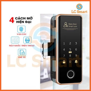 Khóa vân tay cửa kính cường lực vân tay thông minh kết nối điện thoại- Dùng app TTLOCK