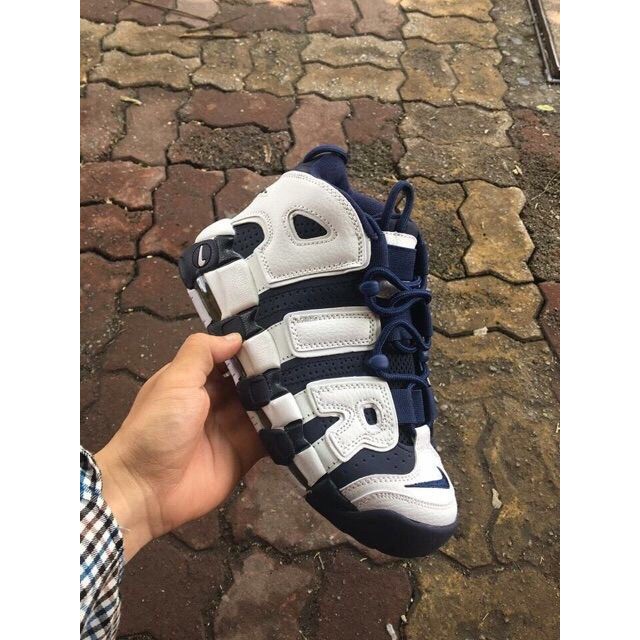 GIÀY THỂ THAO NIKE AIR MORE UPTEMPO MẦU XANH CHỮ TRẮNG