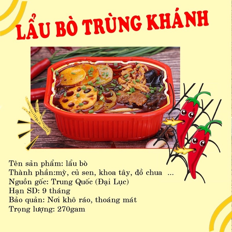 LẨU BÒ TỰ SÔI TRÙNG KHÁNH