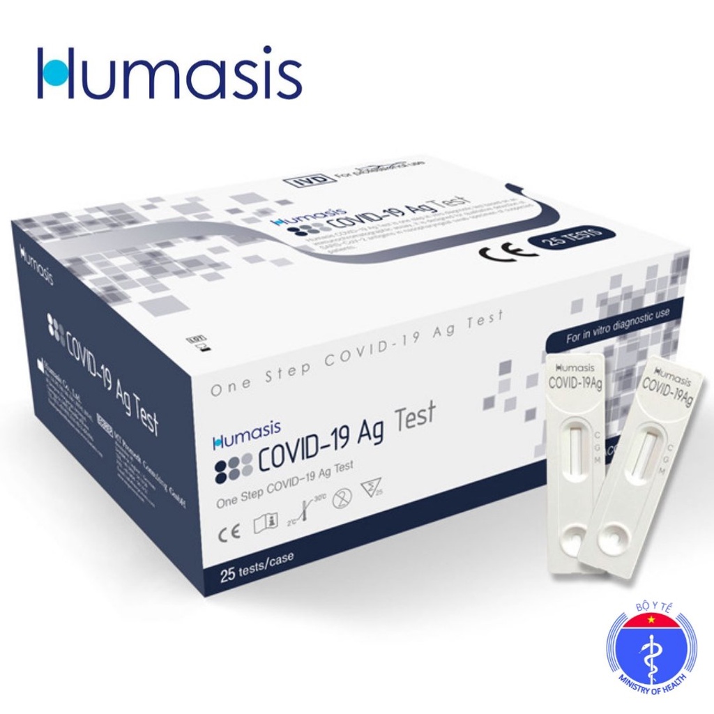 Dụng cụ kit test nhanh COVID-19 Humasis - Hàn Quốc