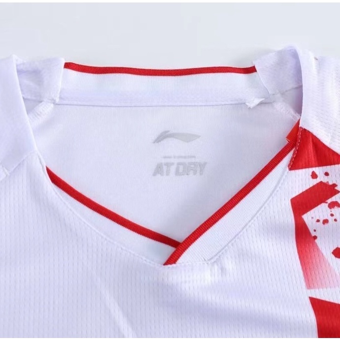 Li Ning Áo Thể Thao Tay Ngắn Thoáng Khí Nhanh Khô Cho Nam Nữ Chơi Cầu Lông tennis Mùa Hè